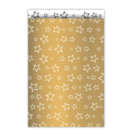 Cadeauzakjes | Stars | Goud | 17 x 25 cm | 5 stuks