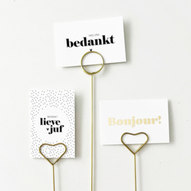 Mini kaartje | Bedankt lieve juf