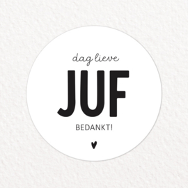 Stickers | Dag lieve juf bedankt | 10 stuks