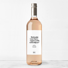 Fles etiket op maat | Bedankt voor het toffe schooljaar