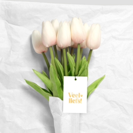 Cadeaulabel | Veel liefs | Goudfolie