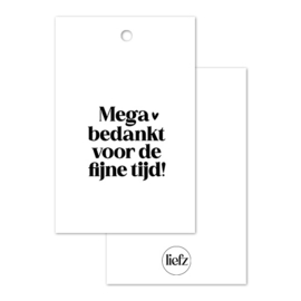Cadeaulabel | Bedankt voor de fijne tijd