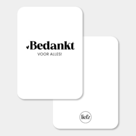 Midi kaart | Bedankt voor alles