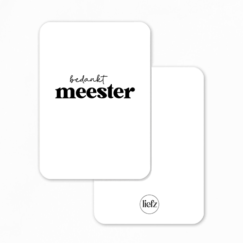 Midi kaart | Bedankt meester