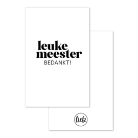 Mini kaartje | Leuke meester bedankt