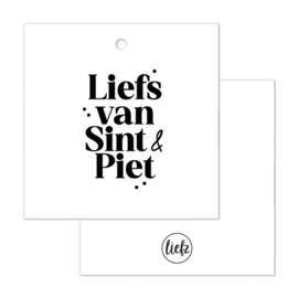 Cadeaulabel Sinterklaas | Liefs van Sint & Piet