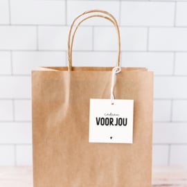 Cadeau tasje | Kraft | 18 x 8 x 22 cm | 5 stuks