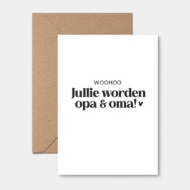 Kaart | Woohoo, jullie worden opa & oma