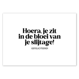 Kaart | Hoera! Bloei van je slijtage