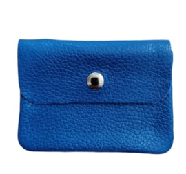 Lederen portemonnee (kobaltblauw)