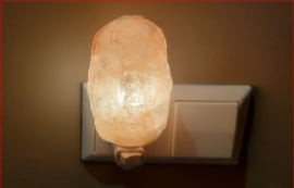 Himalaya zout nachtlampje rots Oranje ±10cm Hoog