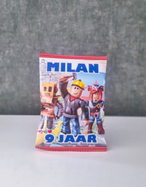 Gepersonaliseerde Roblox chips / popcorn zakjes