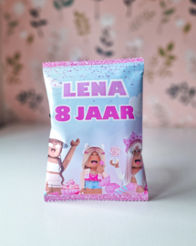 Gepersonaliseerde Roblox Roze chips / popcorn zakjes