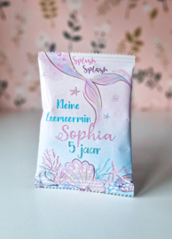 Gepersonaliseerde Zeemeermin chips / popcorn zakjes