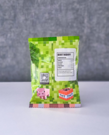 Gepersonaliseerde Minecraft chips / popcorn zakjes