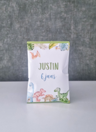 Gepersonaliseerde Dinosaurus chips / popcorn zakjes