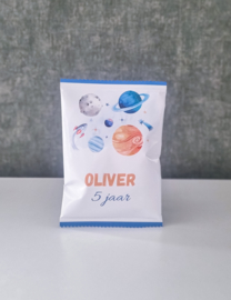 Gepersonaliseerde Ruimte chips / popcorn zakjes