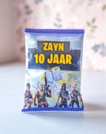 Gepersonaliseerde Fortnite chips / popcorn zakjes