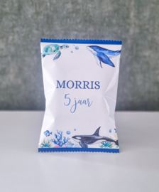 Gepersonaliseerde Zeedieren chips / popcorn zakjes