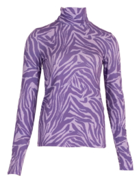 Turtleneck met print lila