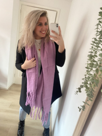 Sjaal franjes lila