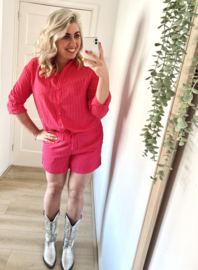 Short gestreept roze