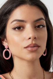 Oorbelhanger roze