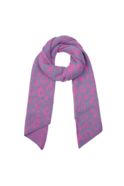 Sjaal panterprint lila/roze