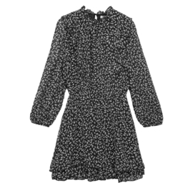 Jurk zwart met bloemenprint