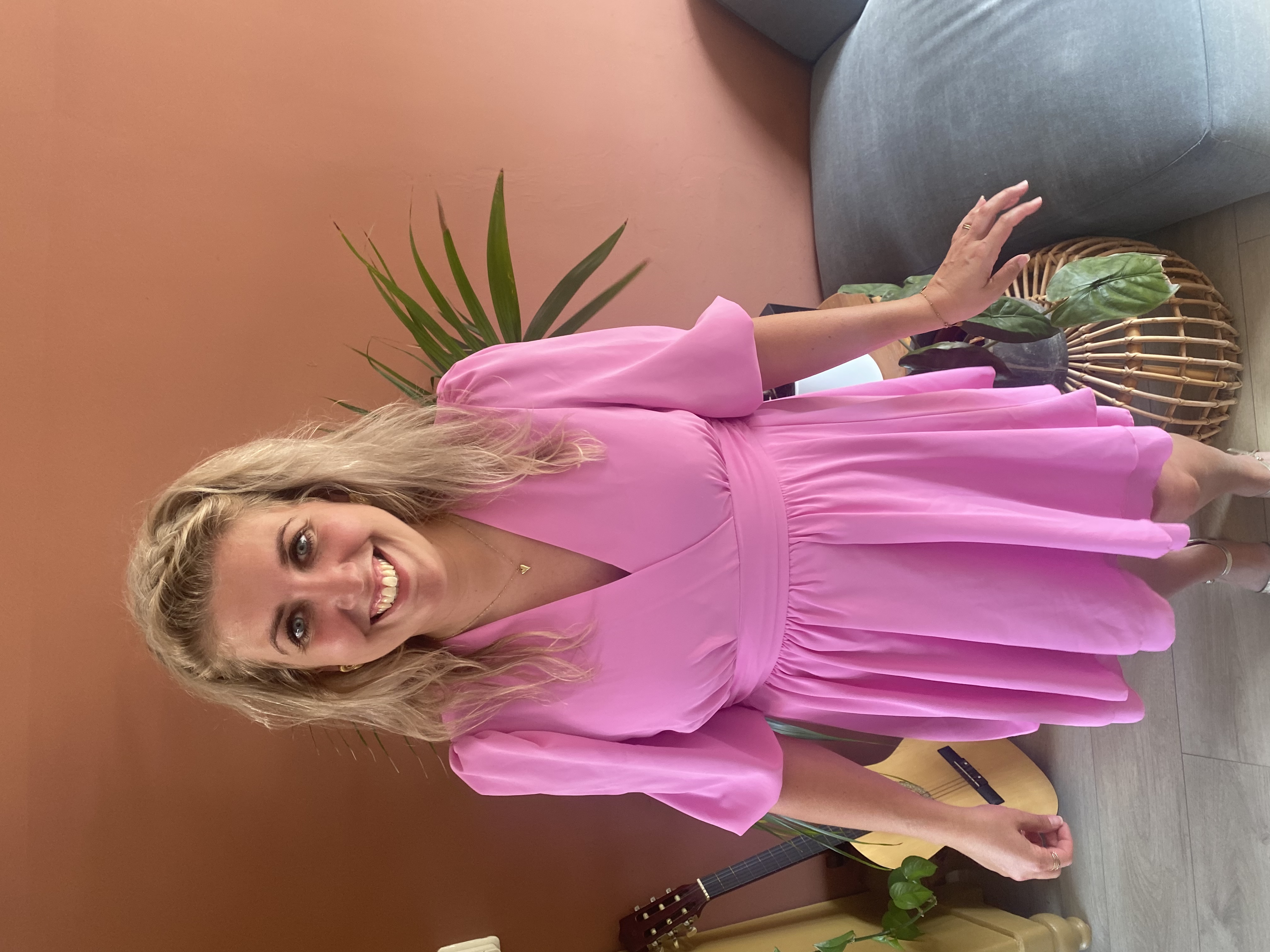 Dress short roze