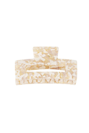 Haarklem middel beige/wit