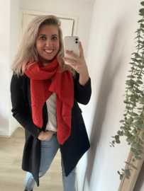 Sjaal effen warm rood