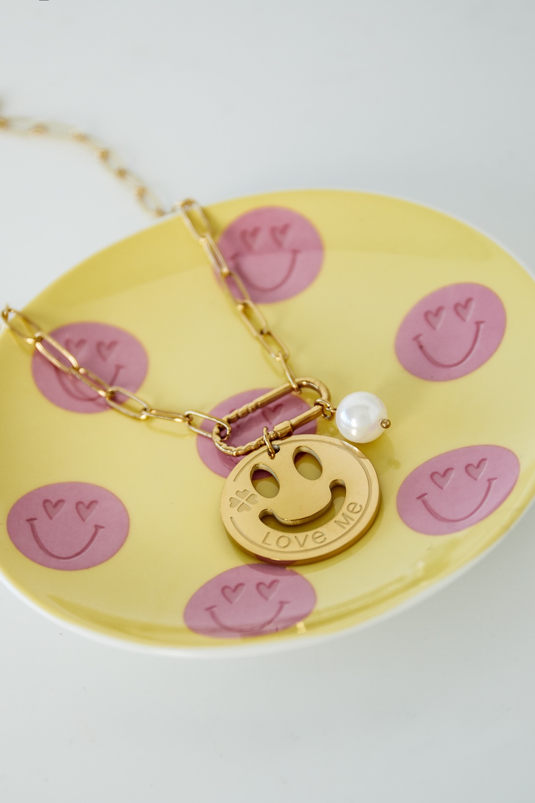 Sieradenschaal rond smiley