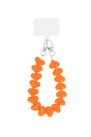 Telefoonkoord hart oranje