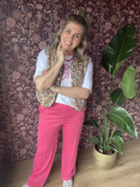 Broek sporty roze/lila