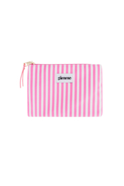 Make up tas roze/wit gestreept  klein