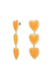 Oorbel hanger hart oranje