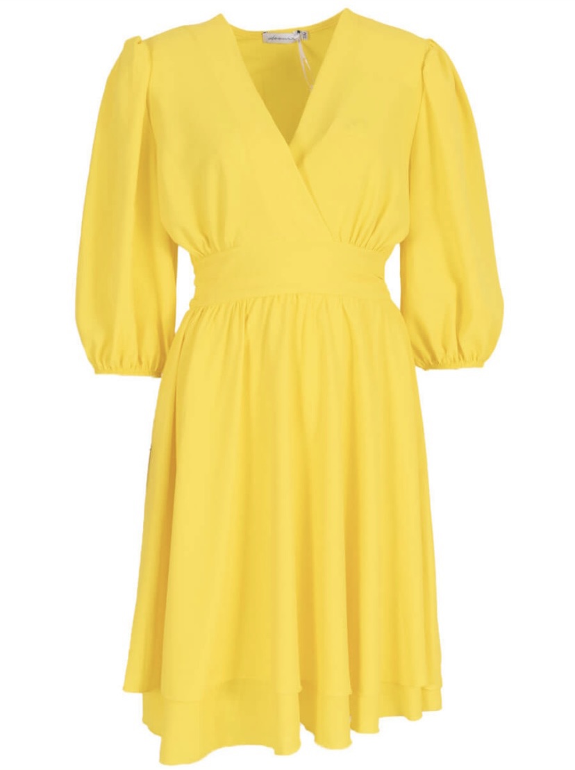 Dress short yellow