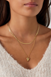 Ketting dubbel met hart