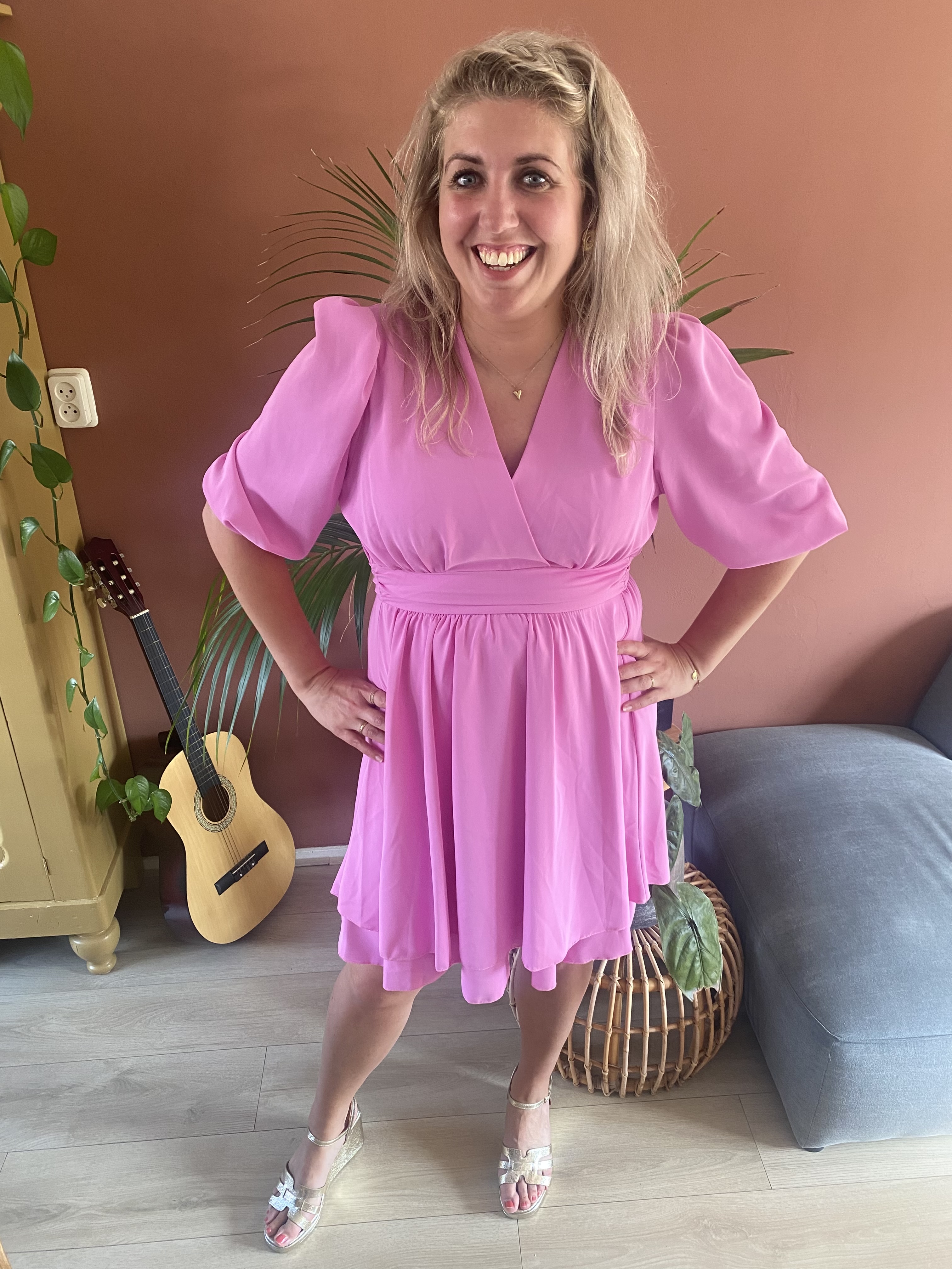 Dress short roze