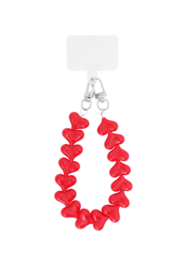 Telefoonkoord hart rood
