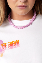 Ketting schelp pink