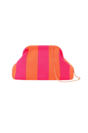 Strandclutch felroze/oranje