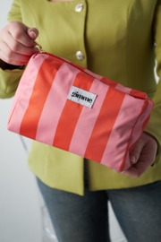 Make up tas roze/oranje groot