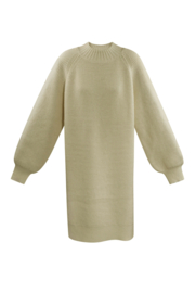 Jurk midi gebreid taupe