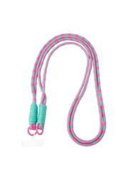 Telefoonkoord lang roze/groen