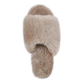 Fluffy instapper Mano Beige - Gemaakt van Schapenvacht