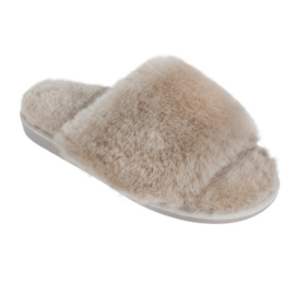 Fluffy instapper Mano Beige - Gemaakt van Schapenvacht