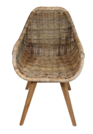 Rotan Stoel Nienke met lichte poten | 60 x 60 x H85 cm