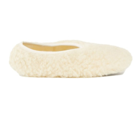 Ballerina sloffen - 100% Schapenwol - Creme